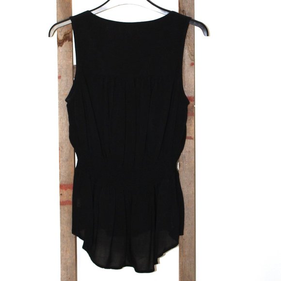 a.n.a. A New Approach Smocked Crochet Tank Top Blouse - Picture 11 of 13
